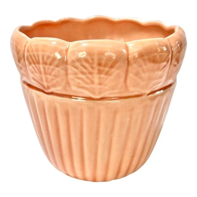 1960s Vintage Seashell Clamshell Cachepot Planter
