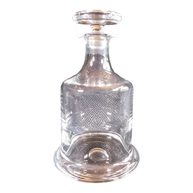 1960s Wide Bottom Decanter With Matching Stopper