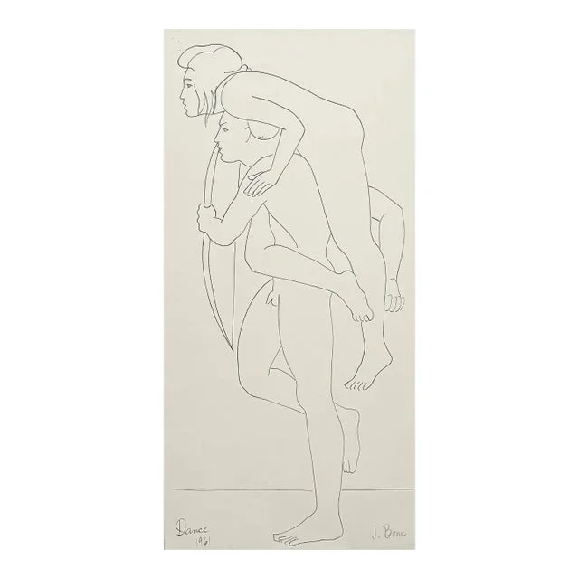 1961 James Dancers Drawing