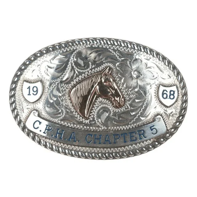 1968 Diablo Sterling/10k CPHA Chapter 5 Trophy belt buckle