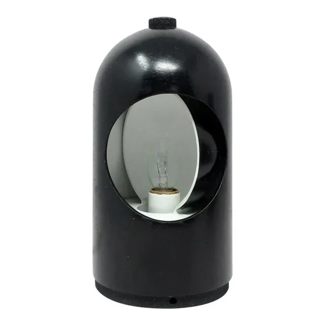 1970s Black Interplay 1 Table Lamp by Lightolier