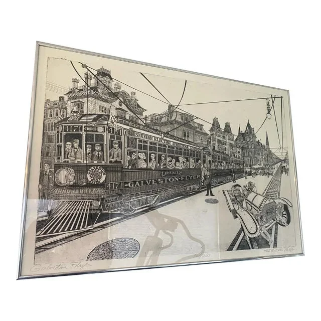 1970s Bruce McCombs Etching, Framed