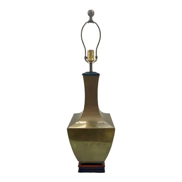 1970s Chapman Pagoda-Style Brass Table Lamp