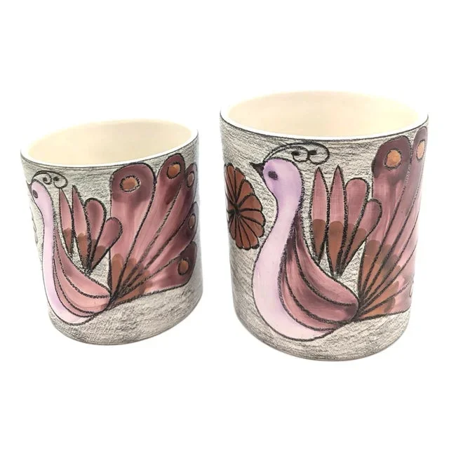 1970s Eduardo Vega Glazed Ceramic Planters, Set of 2