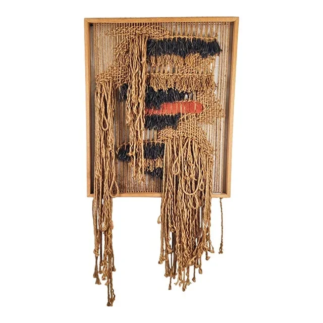 1970s Mid-Century Hand Woven Textile Wall Hanging