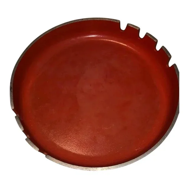 1970s Mid-Century Modern Metal Ashtray Catchall