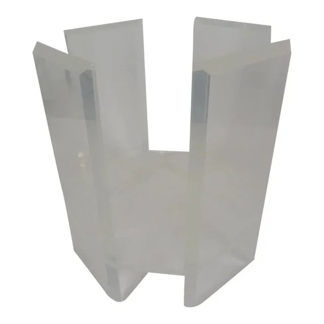 1970s Modern Signed Jeffrey Bigelow Acrylic Table Base