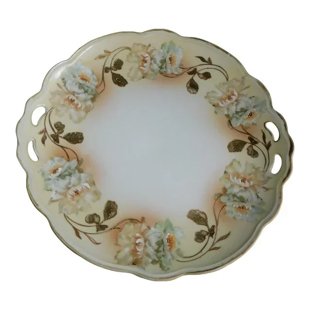 1970s Mz Austria Hand Painted Serving Platter