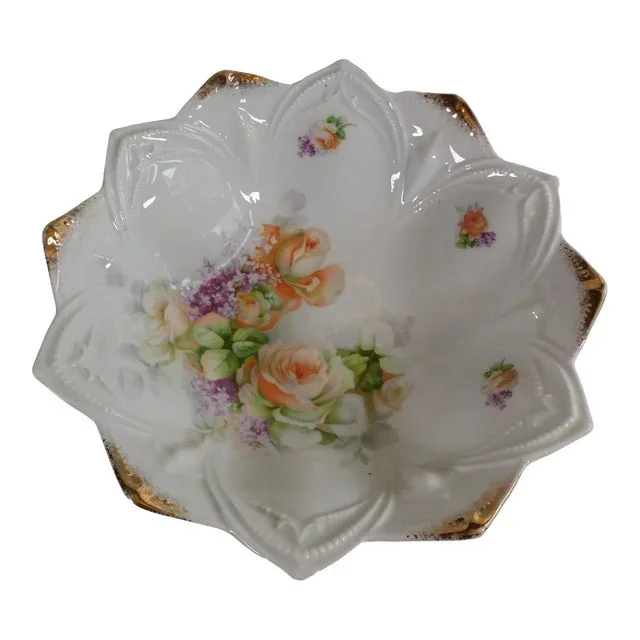 1970s Walbrzych Large White Serving Bowl