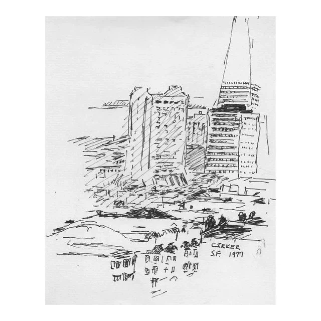 1977 Hayward Cirker San Francisco Drawing