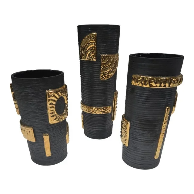 1980s Johnathan Adler Vases- Set of 3