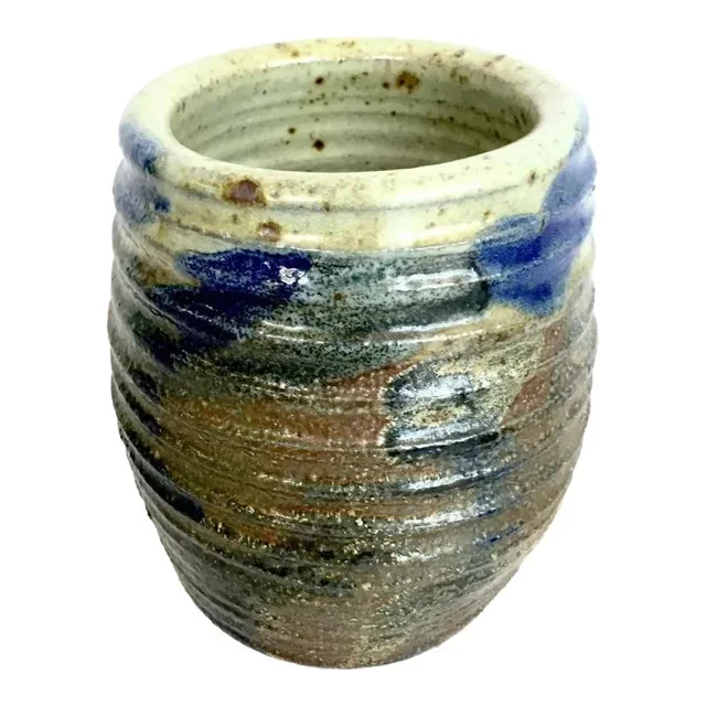 1980s Post Modern Ceramic Art Pottery Weed Pot