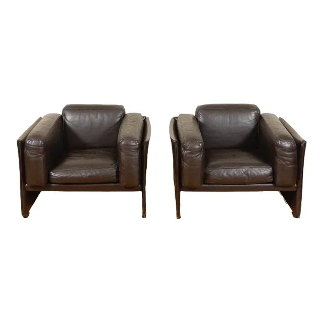 1980s Vintage Mario Bellini “Duc” Lounge Chairs for Cassina – a Pair
