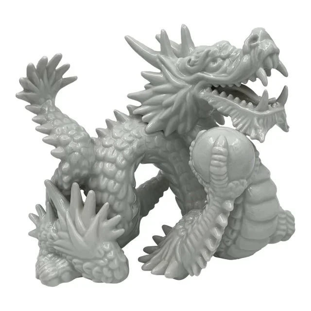 1981 Fitz and Floyd Blanc De Chine Large Dragon Figurine