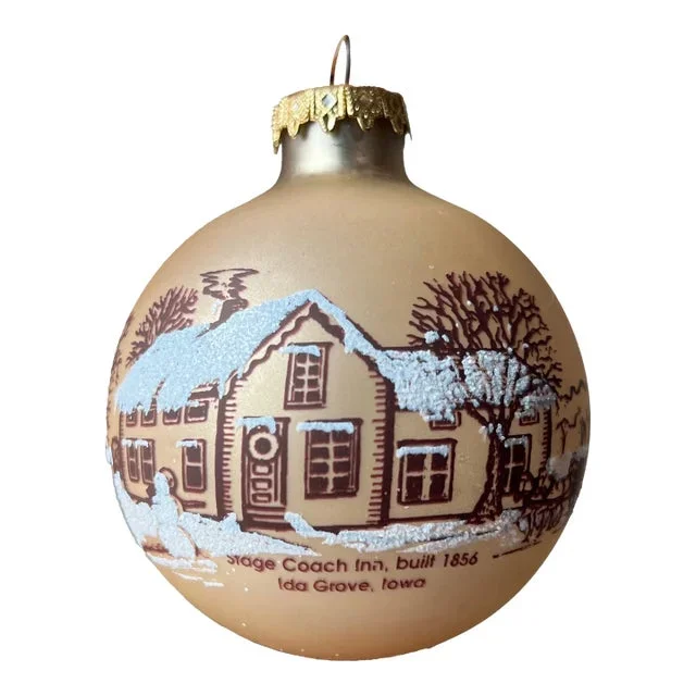 1989 Vintage Bronner’s Glass Ball Christmas Ornament, Made in Austria