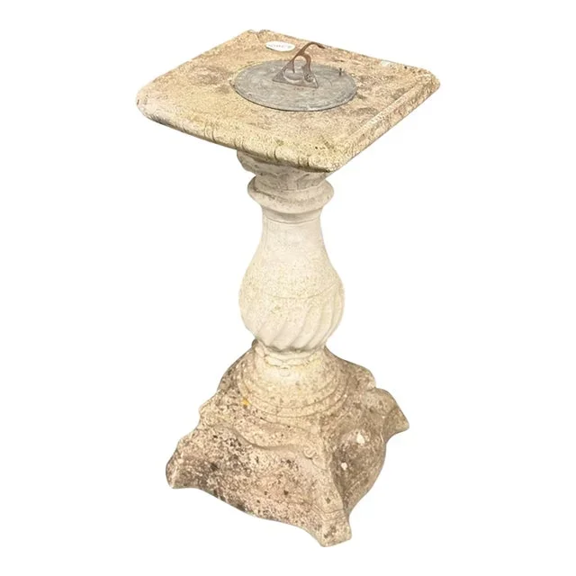1990s English Cast Stone Sundial