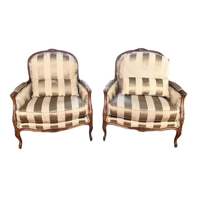 1990s Henredon Bergère Chairs – Set of 2