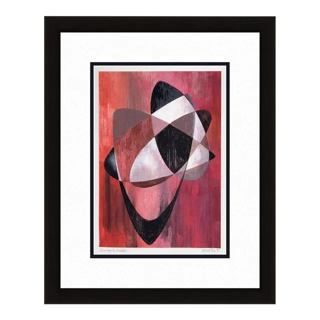 1990s Mathis Original Gouache a Tragic Overture Framed Swiss