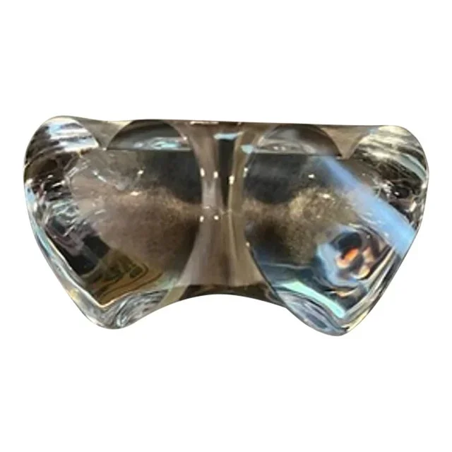 1990s Stuben Glass True Love/2 Hearts