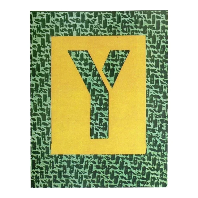 1991 David Hockney Print Alphabet Letter Y
