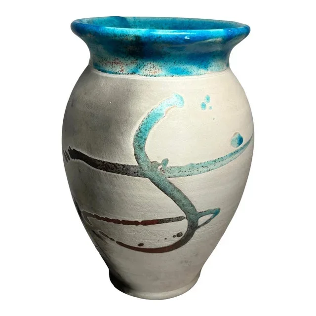 1993 Hand Crafted Ceramic Vase by James & Linda Haggerty