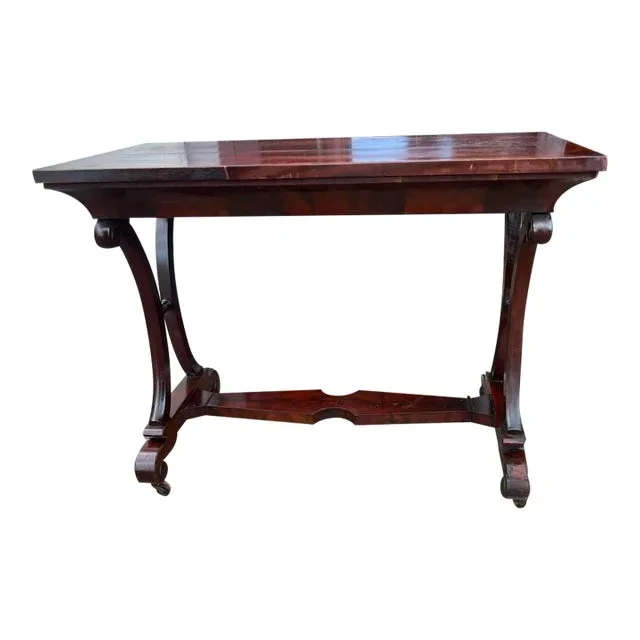 19th Century American Empire Style Writing Desk Console Table