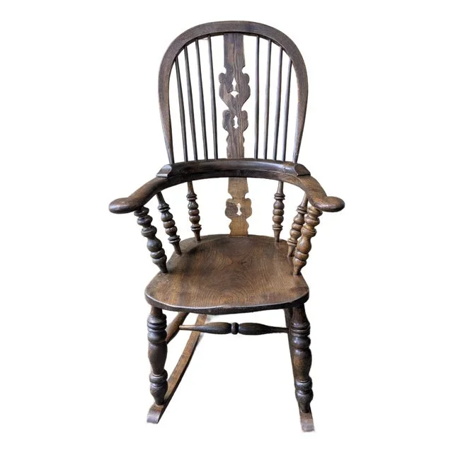 19th Century Antique Windsor Rocking Chair