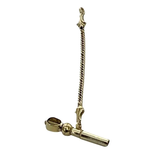 19th Century Brass and Gold Watch-Key