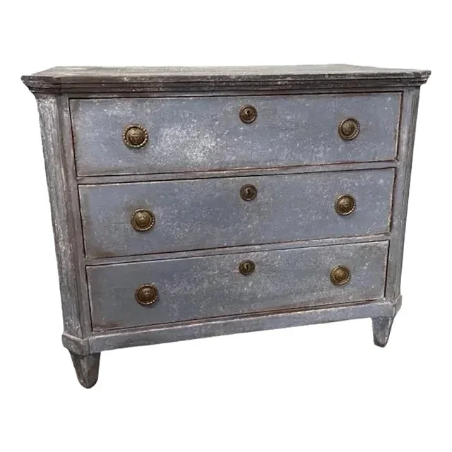 19th Century Dutch Blue Chest of Drawers