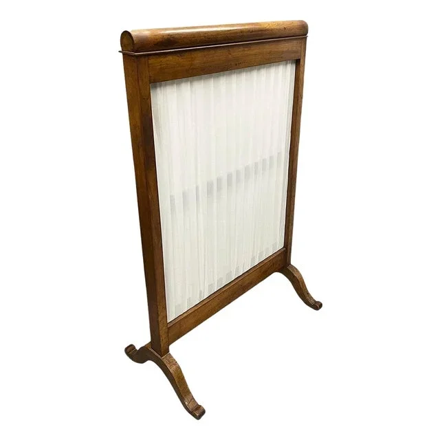 19th Century Dutch Walnut Fireplace Screen