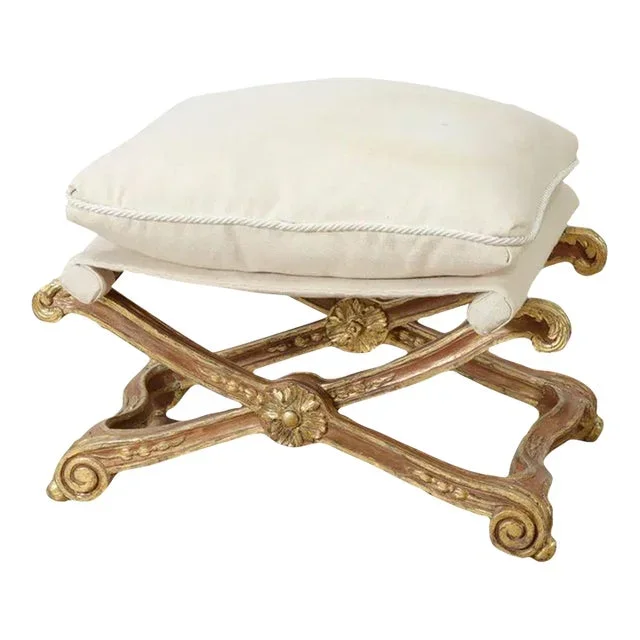 19th Century French Louis XVI X Form Stool