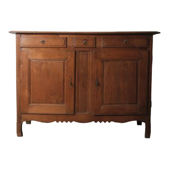 19th Century French Provincial Oak Buffet