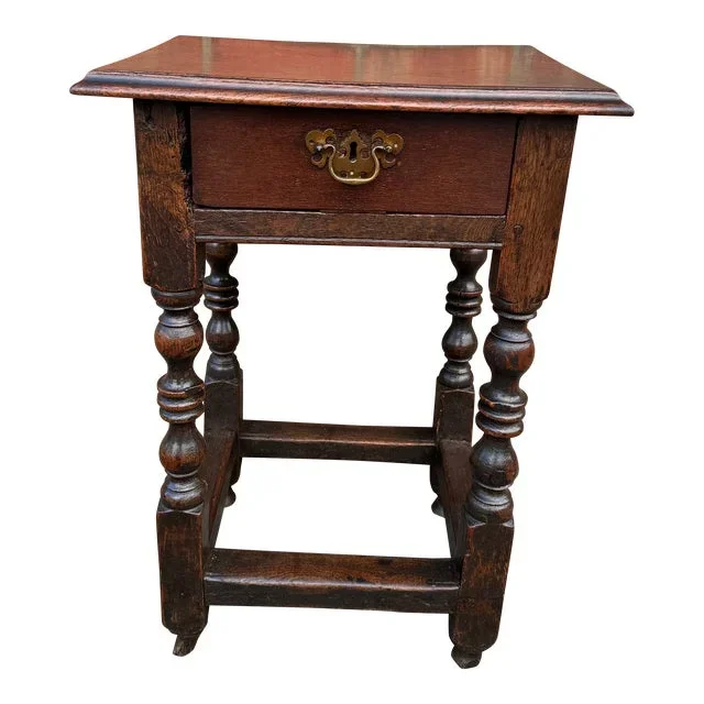 19th Century French Turned Leg Side Table