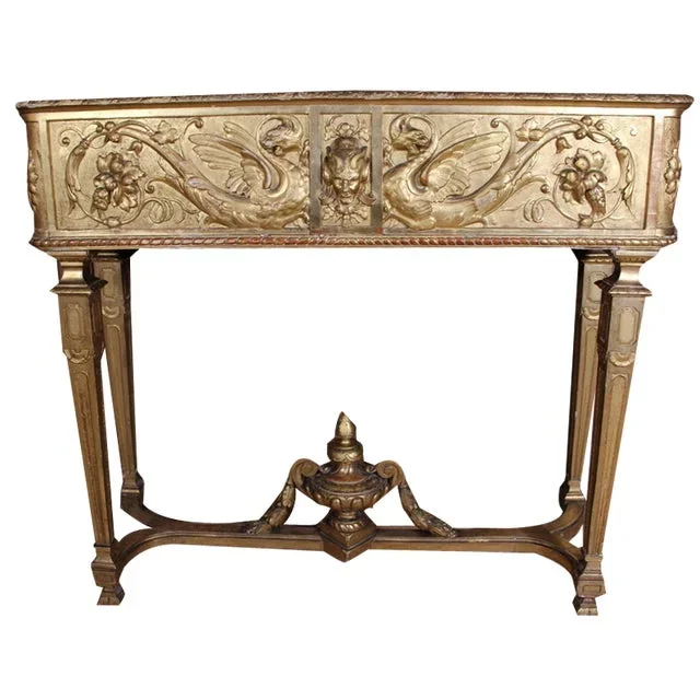 19th Century Golden Wood Planter