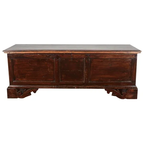 19th Century Italian Three-Panel Walnut Chest