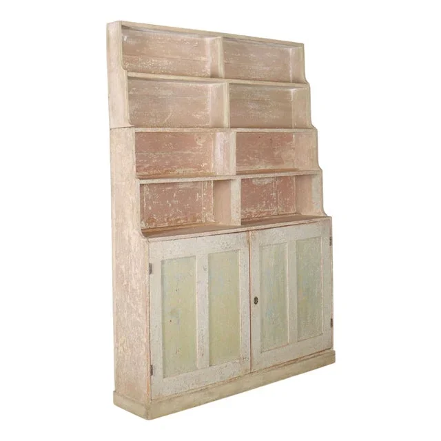 19th Century Painted Waterfall Bookcase