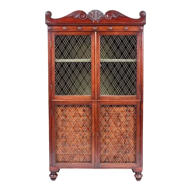 19th Century Regency Mahogany Collector’s Display Cabinet