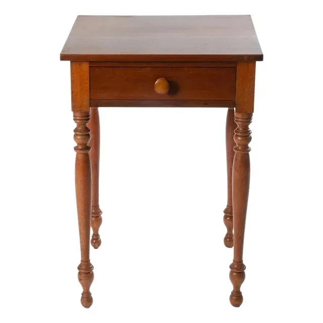19th Century Sheraton Cherry One Drawer Stand -Circa 1820s