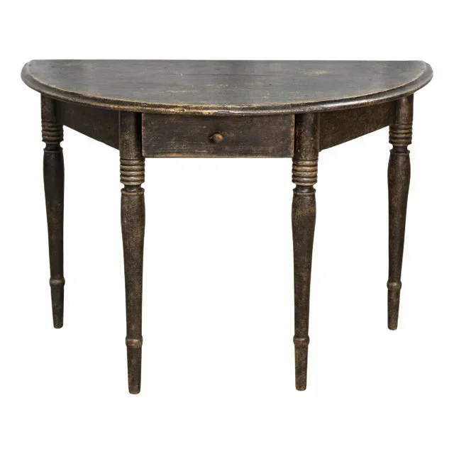 19th Century Swedish Demi Lune Console Table Circa 1860