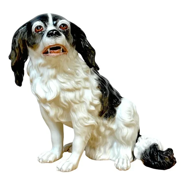 19th Century Vienna Porcelain Model of a King Charles Spaniel