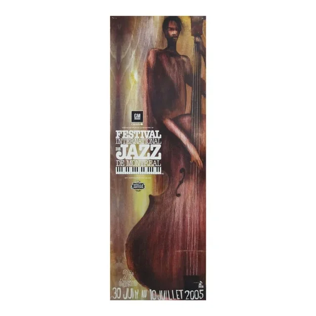 2005 Festival International De Jazz Montreal (Yellow Double Bass) Poster
