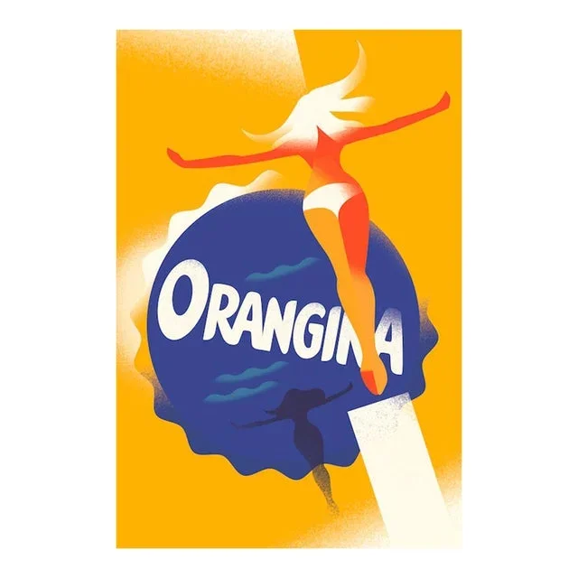 2012 Modern Danish Mads Berg Poster, Orangina