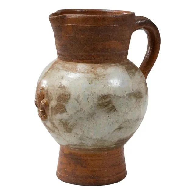 20th Century Belgian Ceramic Pitcher By G. Losson