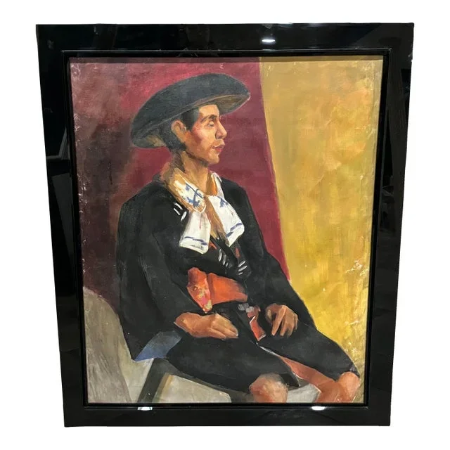 20th Century Portrait of a Matador by Vernon Grimmer, Framed