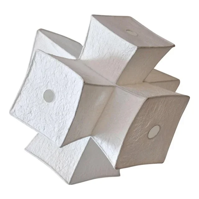 21 Century Steel Armature Japanese Paper Lantern Intersect by Andrew Stansell