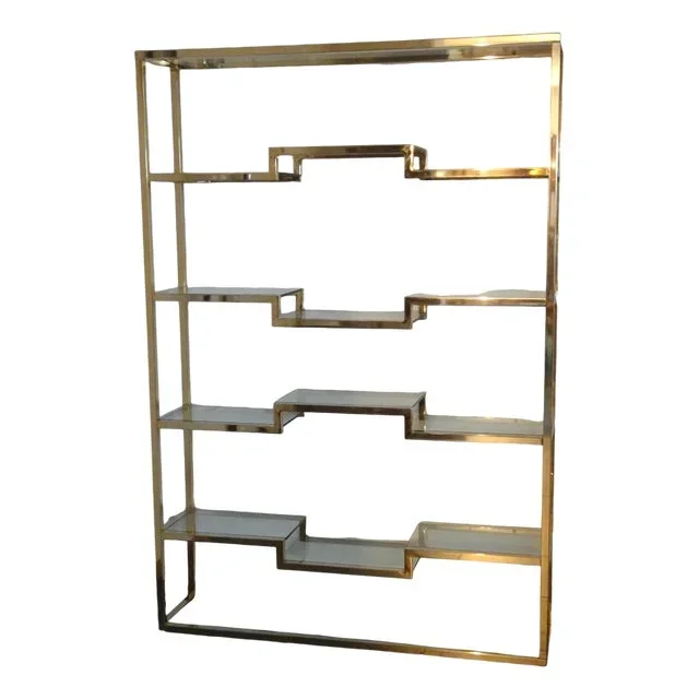 23 CT Gilded Shelves by Dewulf Selection for Belgo Chrom / Dewulf Selection, 1970s