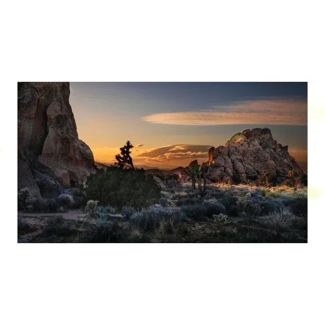 24″ Signed, Limited Edition Photographic Print by Glenn Daidone / Desertscape / Landscape / Rocks / “Last Light”