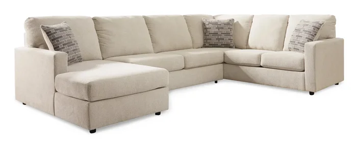 3-Piece Sectional with Left Chaise