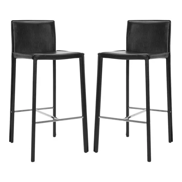 30″ Barstool in Black & Chrome – a Pair