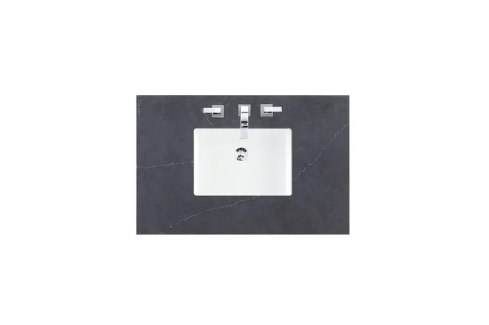36″ Single Top, 3 Cm Charcoal Soapstone Quartz W/ Sink